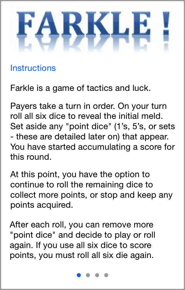 Official Printable Farkle Rules